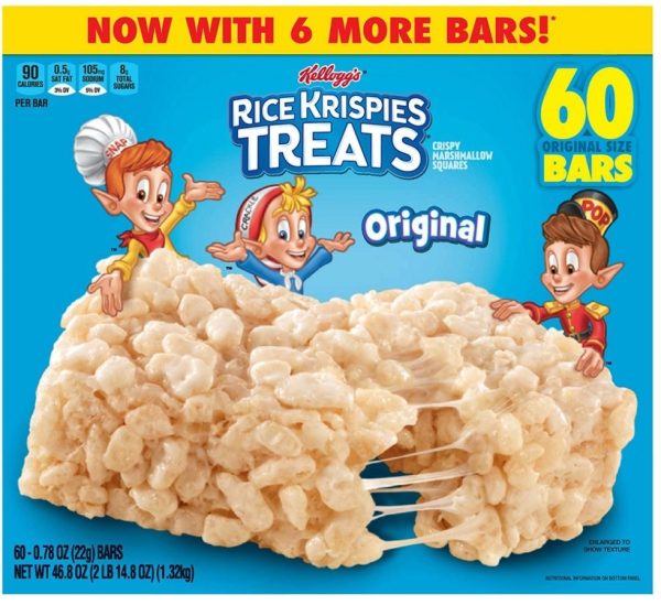 Kellogg's Rice Krispies Treats, 60 ct. MORE FOR LESS - SNSGIFTS4ALL