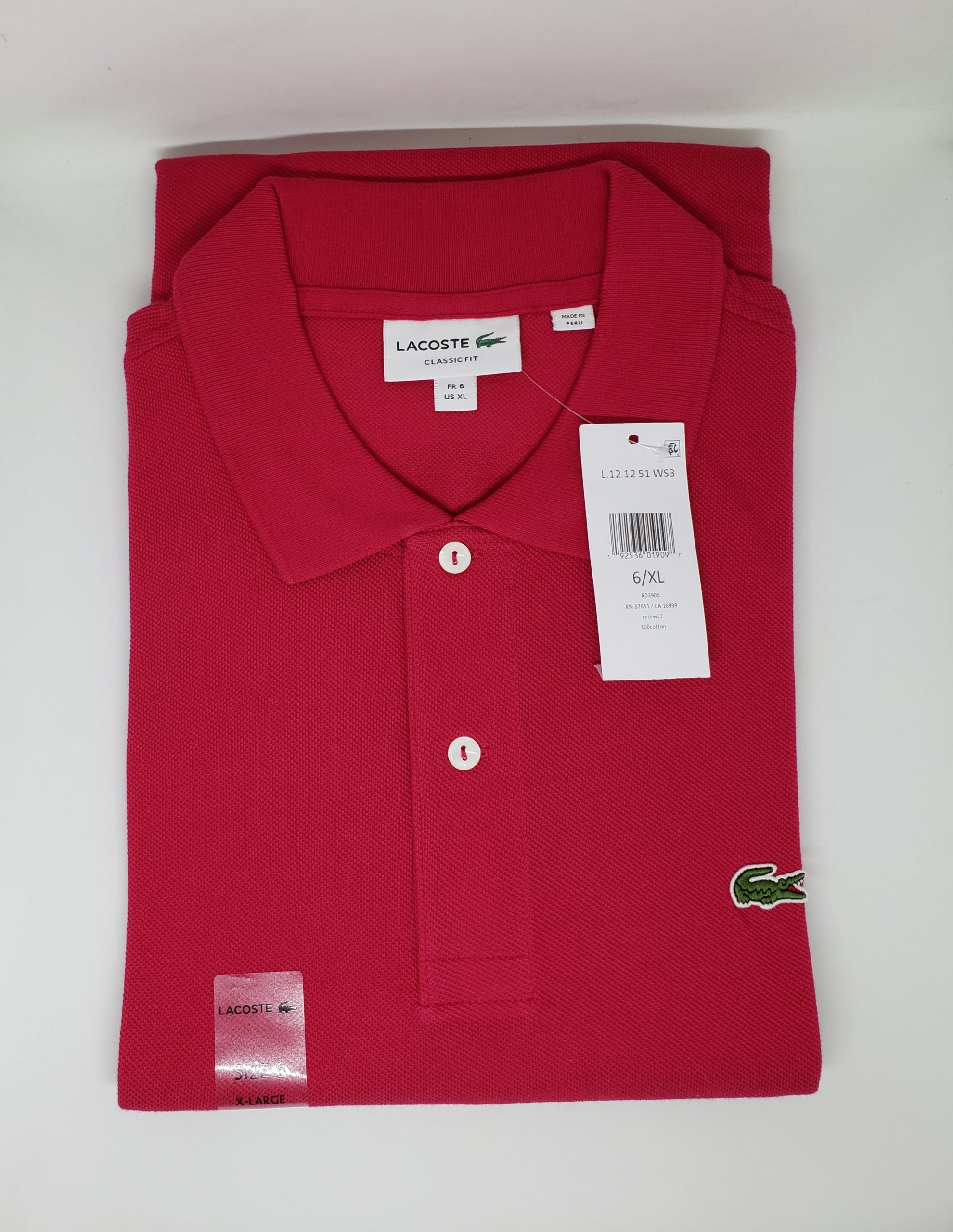 Lacoste Clasic Fit Polo Shirts 100% cotton.